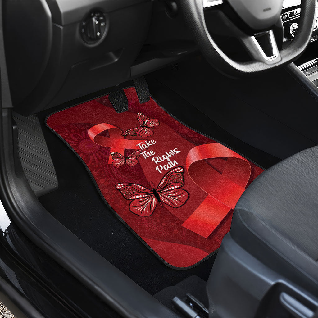 Australia AIDS Support Car Mats Take The Rights Path Aboriginal Art