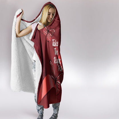 Australia AIDS Support Hooded Blanket Take The Rights Path Aboriginal Art
