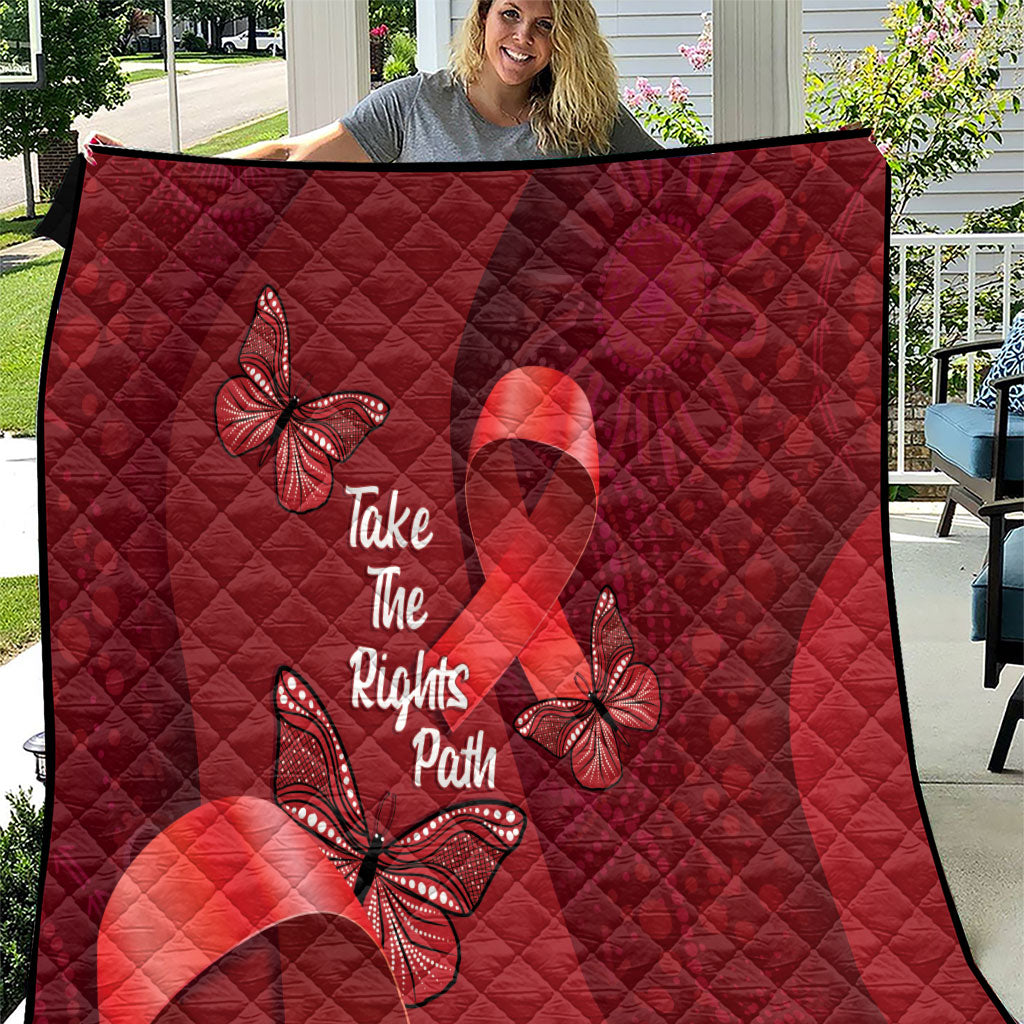 Australia AIDS Support Quilt Take The Rights Path Aboriginal Art