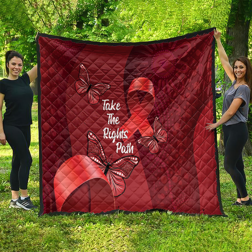 Australia AIDS Support Quilt Take The Rights Path Aboriginal Art