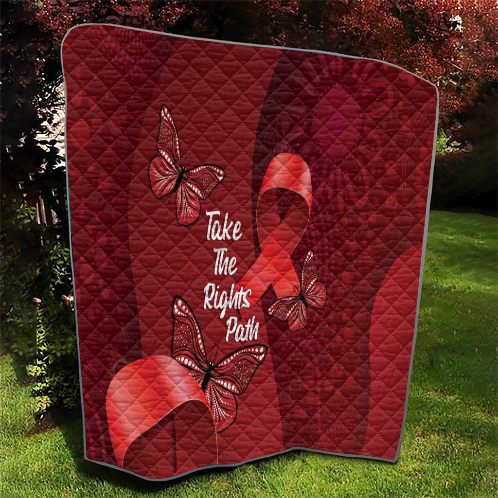 Australia AIDS Support Quilt Take The Rights Path Aboriginal Art