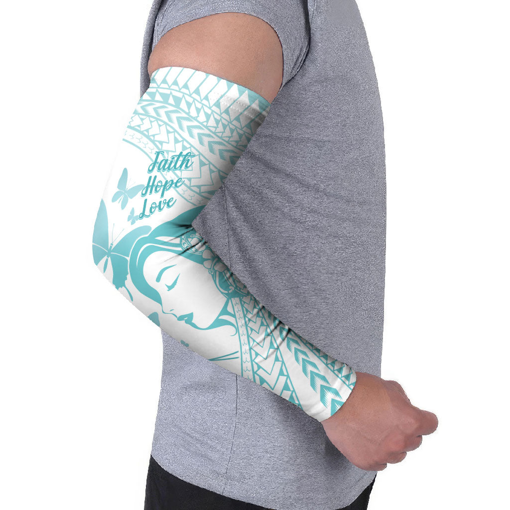 Polynesia Cervical Cancer Support Arm Sleeves Polynesian Women Faith Hope Love