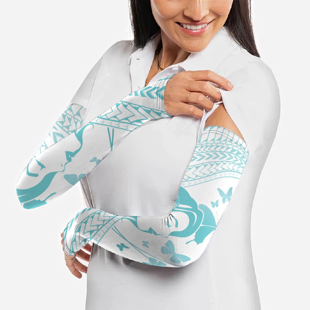 Polynesia Cervical Cancer Support Arm Sleeves Polynesian Women Faith Hope Love