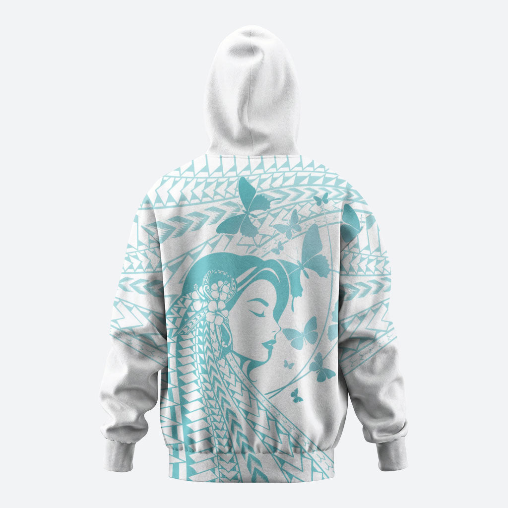 Polynesia Cervical Cancer Support Hoodie Polynesian Women Faith Hope Love