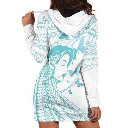 Polynesia Cervical Cancer Support Hoodie Dress Polynesian Women Faith Hope Love