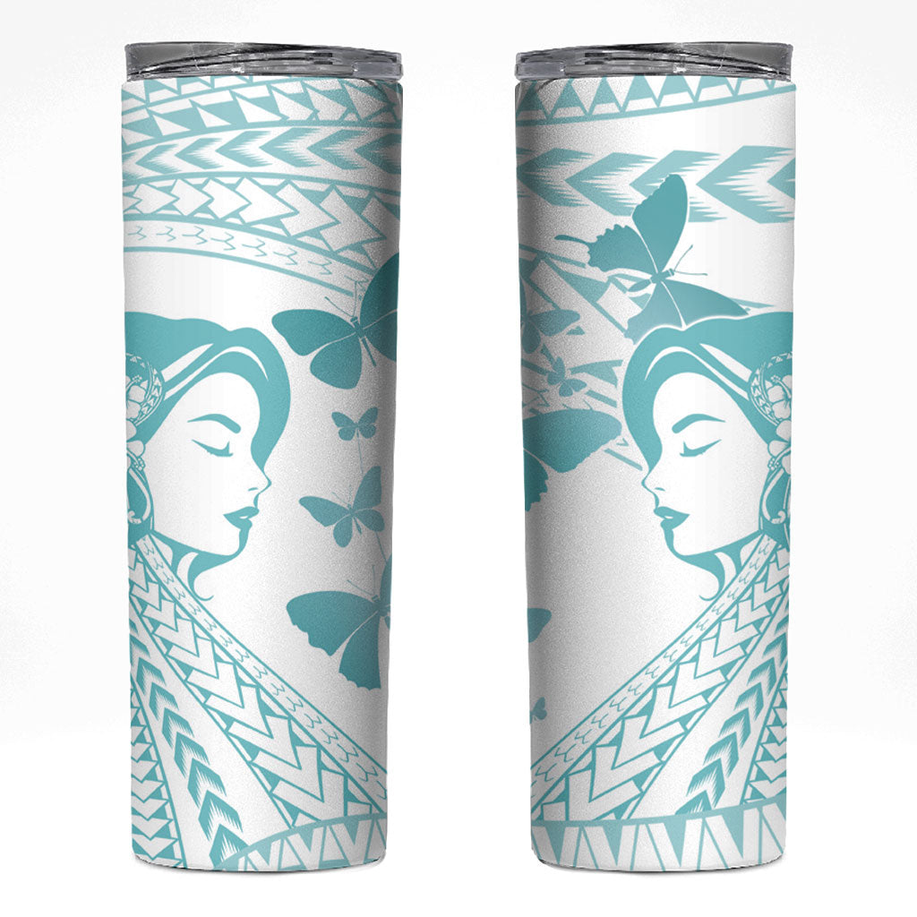 Polynesia Cervical Cancer Support Skinny Tumbler Polynesian Women Faith Hope Love