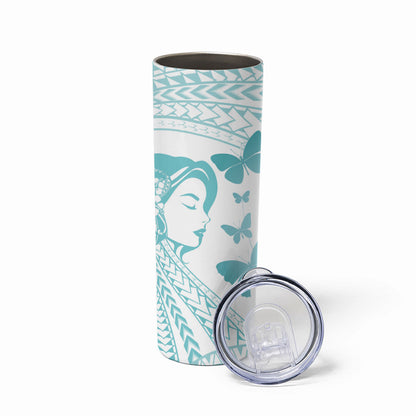 Polynesia Cervical Cancer Support Skinny Tumbler Polynesian Women Faith Hope Love