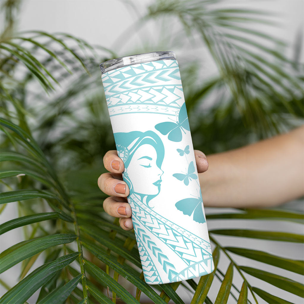 Polynesia Cervical Cancer Support Skinny Tumbler Polynesian Women Faith Hope Love