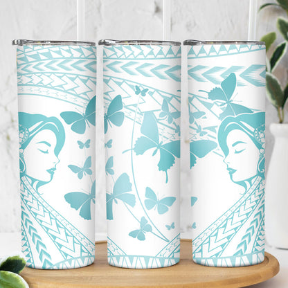 Polynesia Cervical Cancer Support Skinny Tumbler Polynesian Women Faith Hope Love