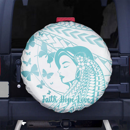 Polynesia Cervical Cancer Support Spare Tire Cover Polynesian Women Faith Hope Love