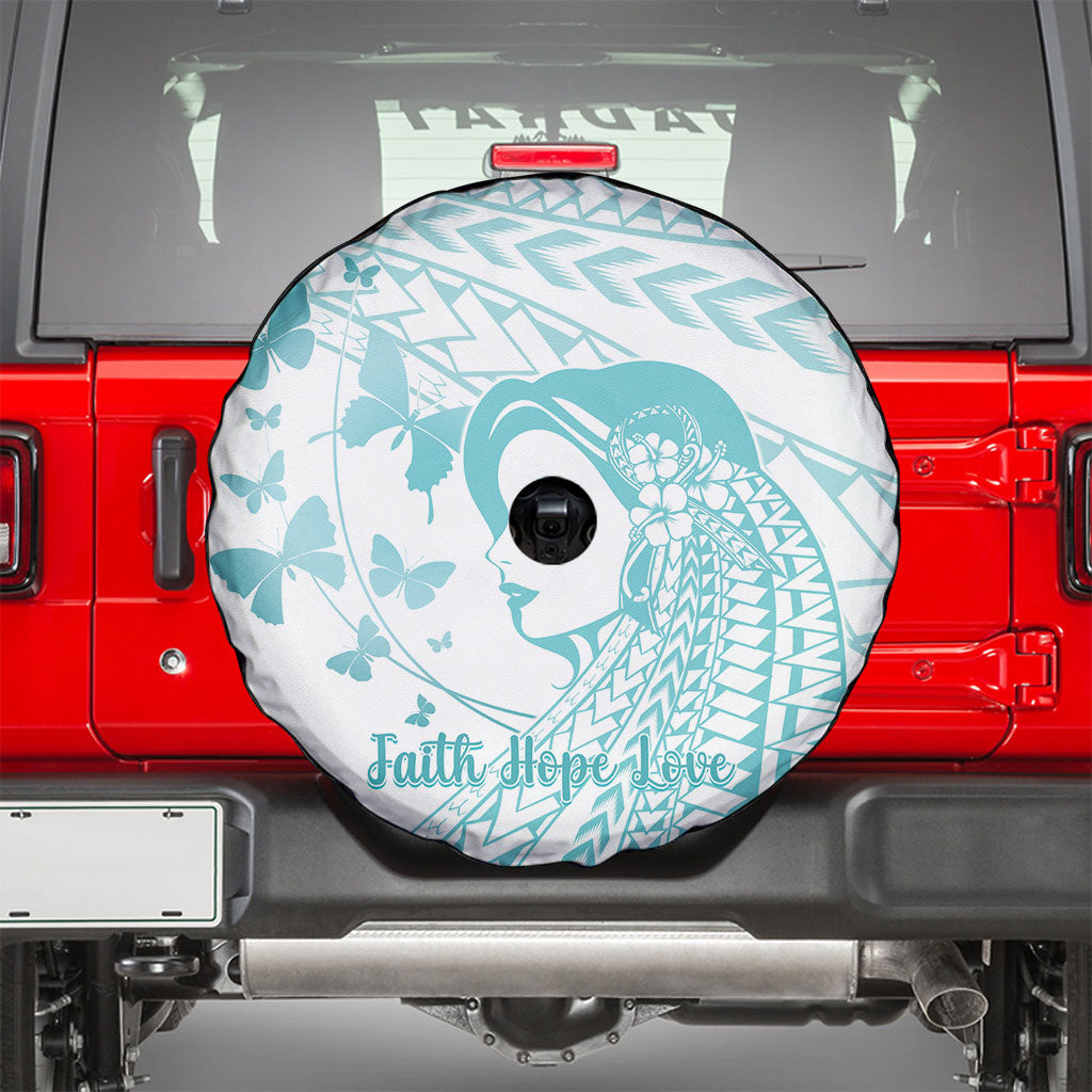 Polynesia Cervical Cancer Support Spare Tire Cover Polynesian Women Faith Hope Love