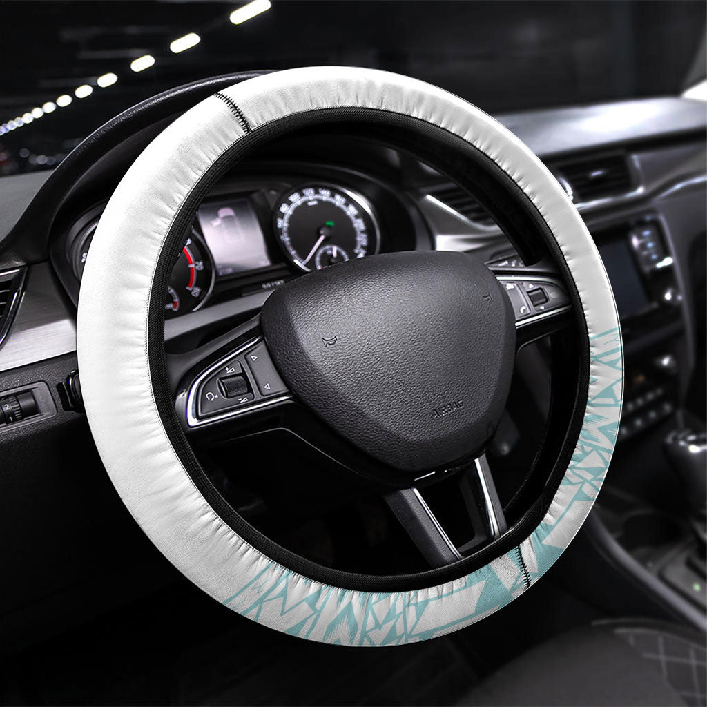 Polynesia Cervical Cancer Support Steering Wheel Cover Polynesian Women Faith Hope Love