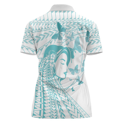 Polynesia Cervical Cancer Support Women Polo Shirt Polynesian Women Faith Hope Love