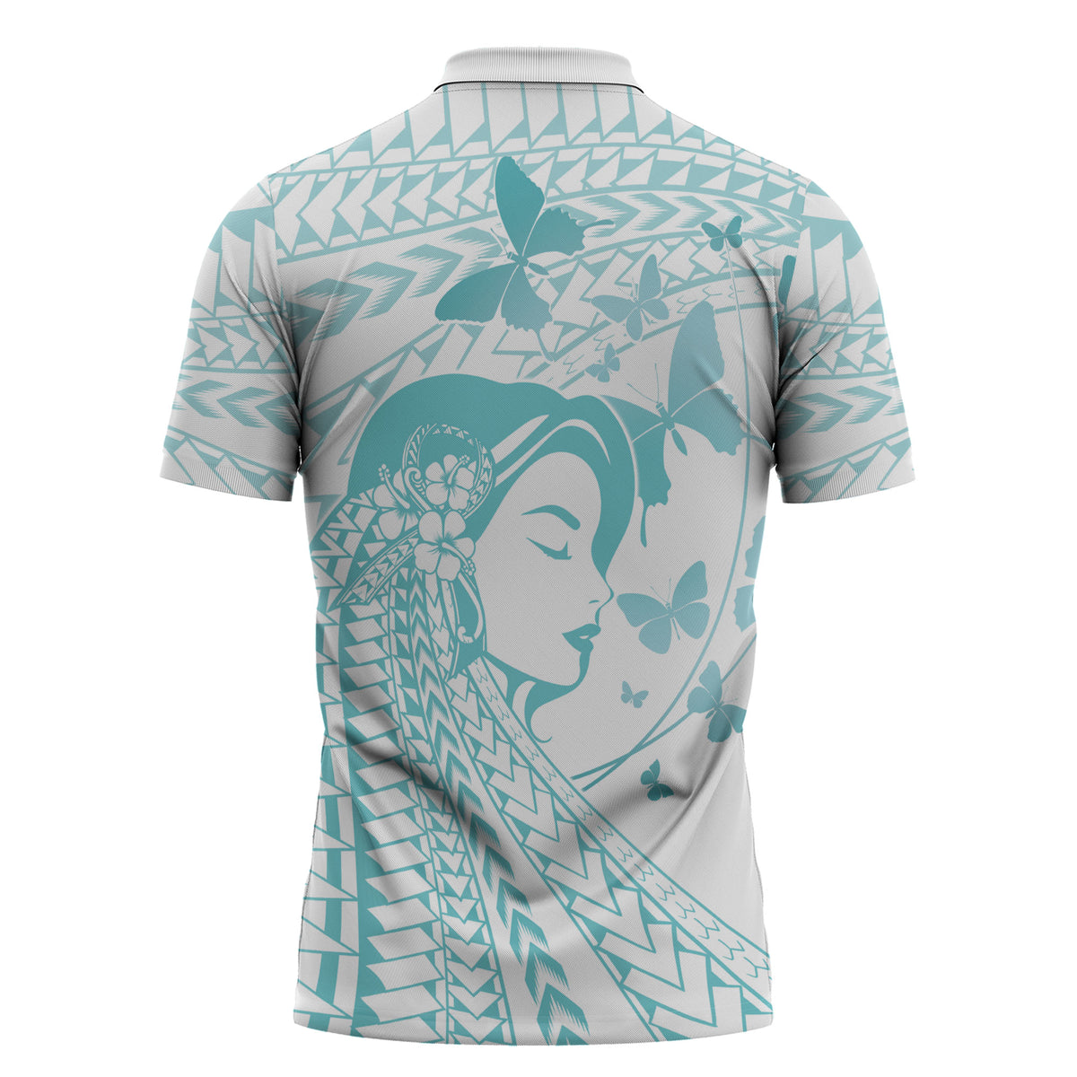 Polynesia Cervical Cancer Support Zipper Polo Shirt Polynesian Women Faith Hope Love