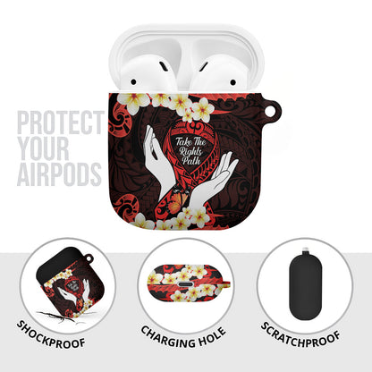 Polynesia AIDS Support AirPods Case Take The Rights Path Polynesian Pattern