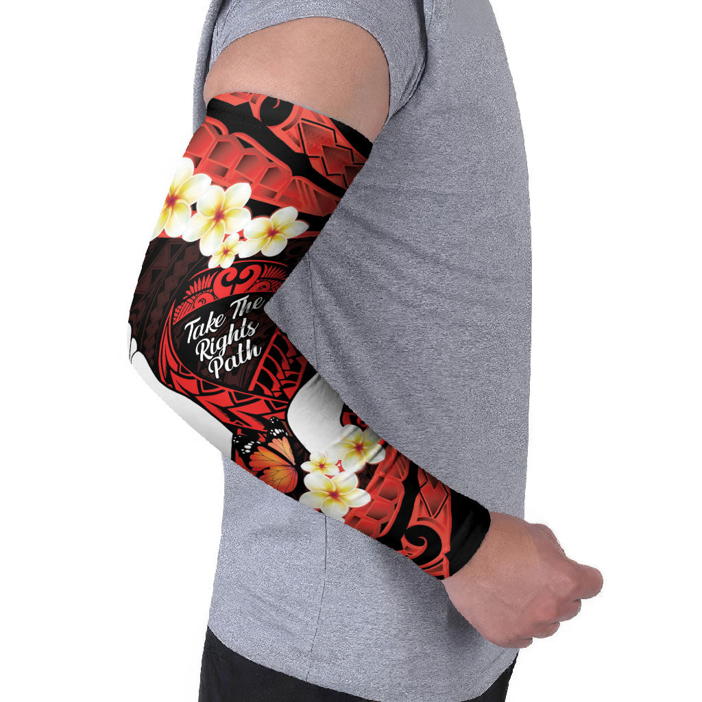 Polynesia AIDS Support Arm Sleeves Take The Rights Path Polynesian Pattern