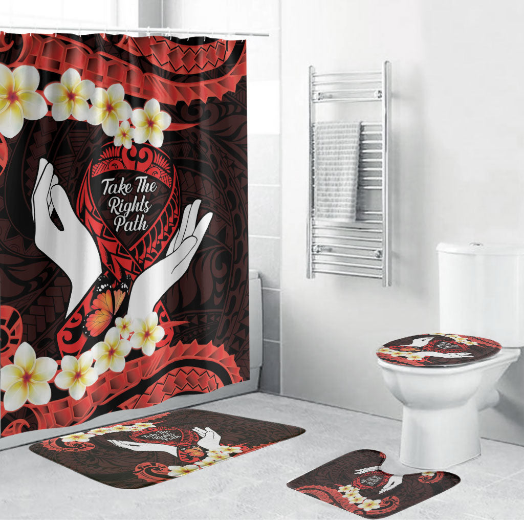 Polynesia AIDS Support Bathroom Set Take The Rights Path Polynesian Pattern