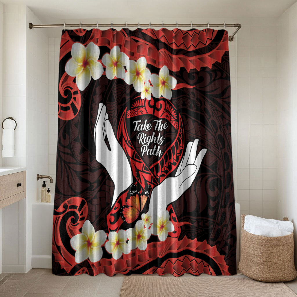 Polynesia AIDS Support Bathroom Set Take The Rights Path Polynesian Pattern