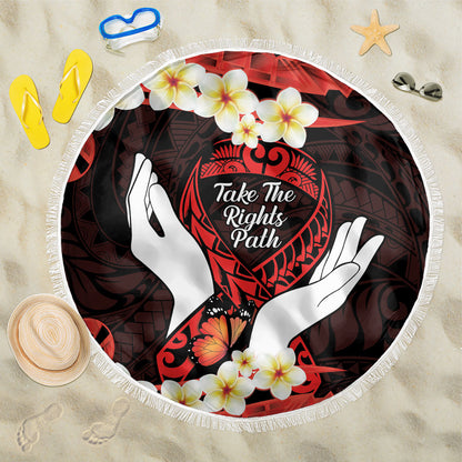 Polynesia AIDS Support Beach Blanket Take The Rights Path Polynesian Pattern
