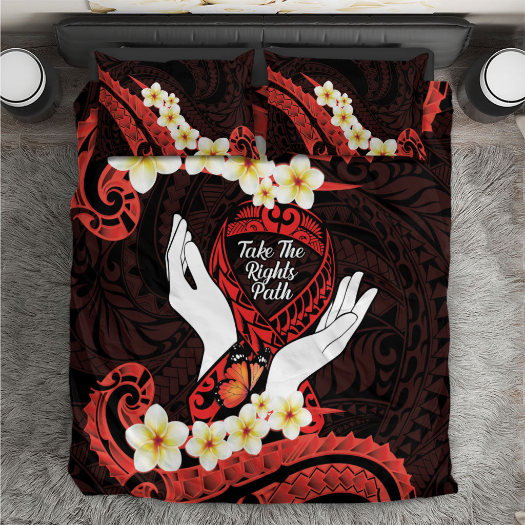 Polynesia AIDS Support Bedding Set Take The Rights Path Polynesian Pattern