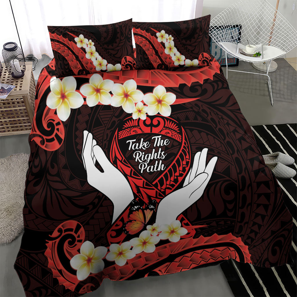Polynesia AIDS Support Bedding Set Take The Rights Path Polynesian Pattern