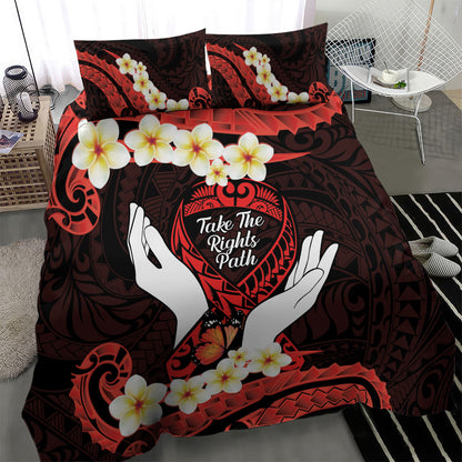 Polynesia AIDS Support Bedding Set Take The Rights Path Polynesian Pattern