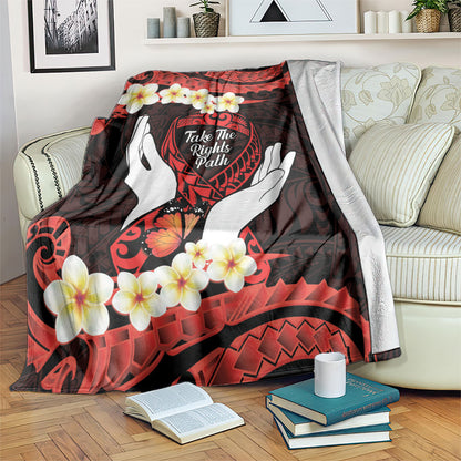 Polynesia AIDS Support Blanket Take The Rights Path Polynesian Pattern