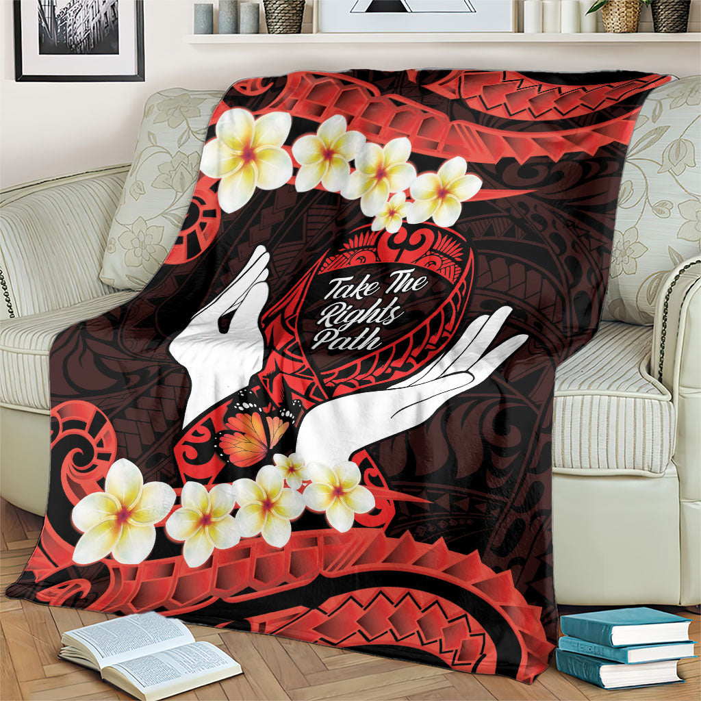 Polynesia AIDS Support Blanket Take The Rights Path Polynesian Pattern
