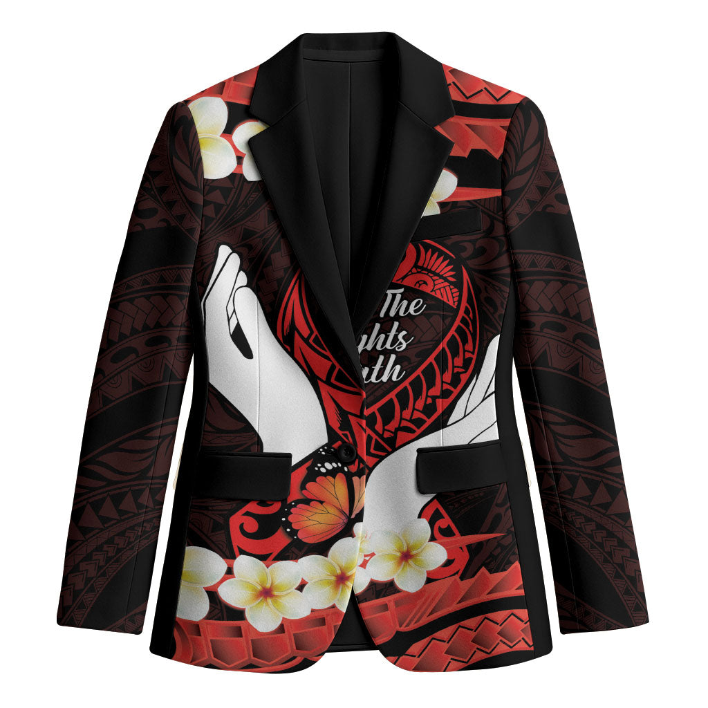 Polynesia AIDS Support Blazer Take The Rights Path Polynesian Pattern