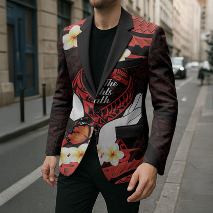 Polynesia AIDS Support Blazer Take The Rights Path Polynesian Pattern