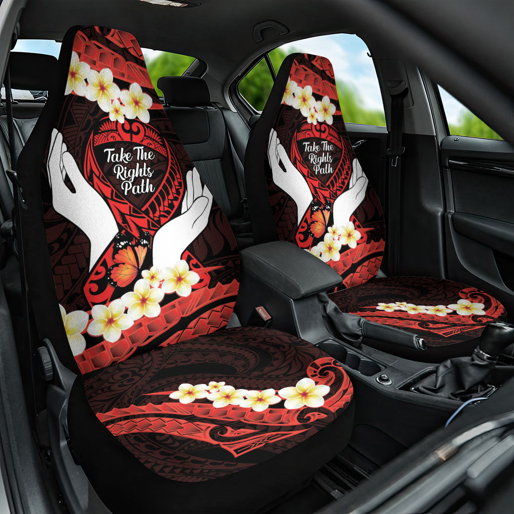 Polynesia AIDS Support Car Seat Cover Take The Rights Path Polynesian Pattern