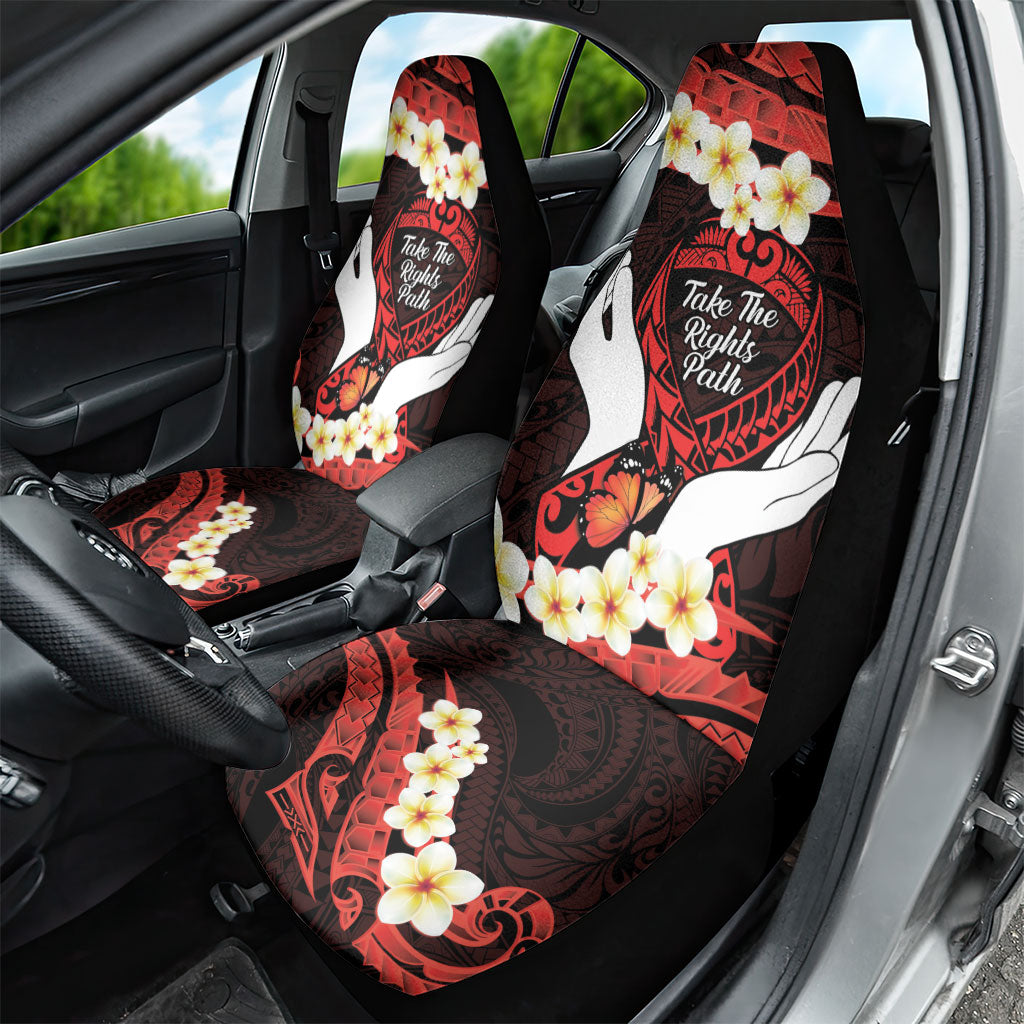 Polynesia AIDS Support Car Seat Cover Take The Rights Path Polynesian Pattern