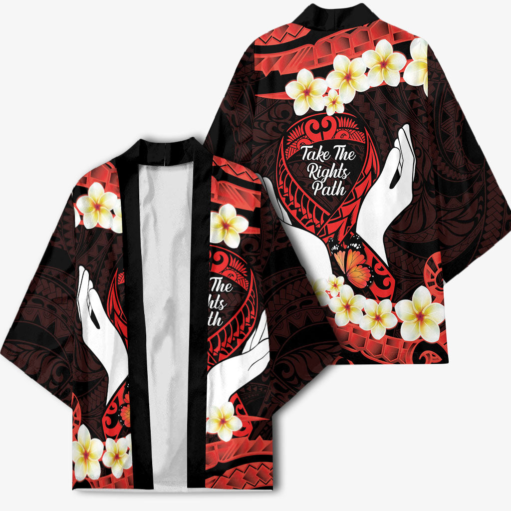 Polynesia AIDS Support Kimono Take The Rights Path Polynesian Pattern