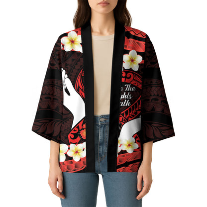Polynesia AIDS Support Kimono Take The Rights Path Polynesian Pattern