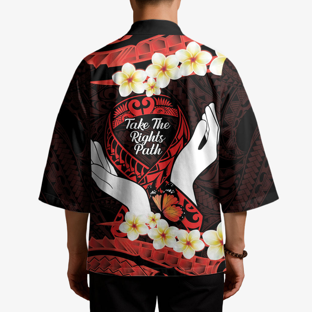Polynesia AIDS Support Kimono Take The Rights Path Polynesian Pattern