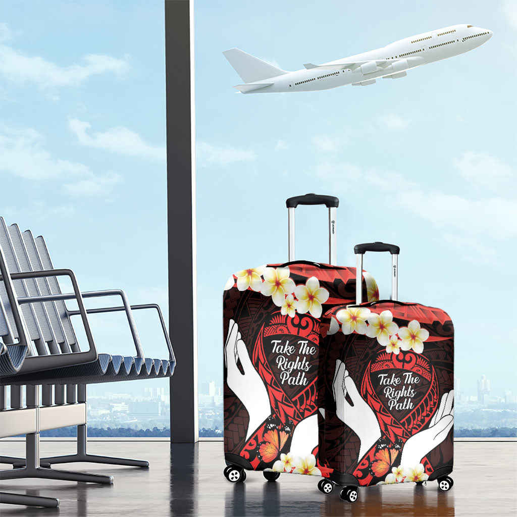Polynesia AIDS Support Luggage Cover Take The Rights Path Polynesian Pattern