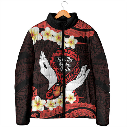 Polynesia AIDS Support Padded Jacket Take The Rights Path Polynesian Pattern