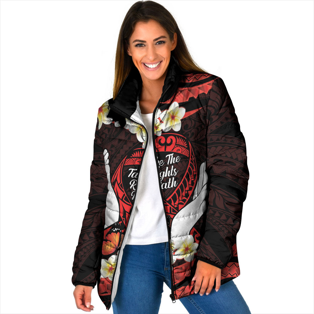 Polynesia AIDS Support Padded Jacket Take The Rights Path Polynesian Pattern