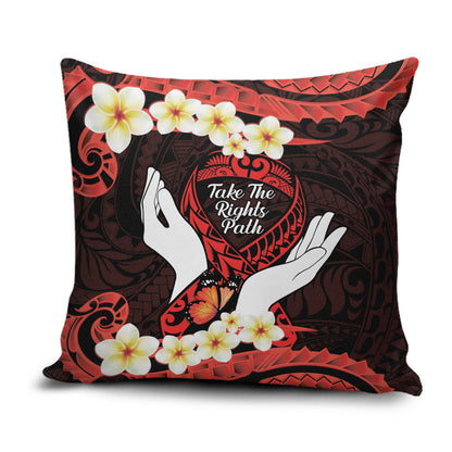 Polynesia AIDS Support Pillow Cover Take The Rights Path Polynesian Pattern
