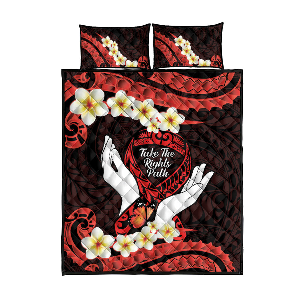 Polynesia AIDS Support Quilt Bed Set Take The Rights Path Polynesian Pattern