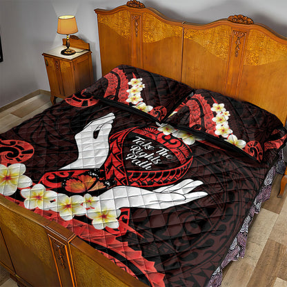 Polynesia AIDS Support Quilt Bed Set Take The Rights Path Polynesian Pattern