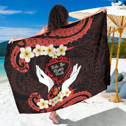 Polynesia AIDS Support Sarong Take The Rights Path Polynesian Pattern