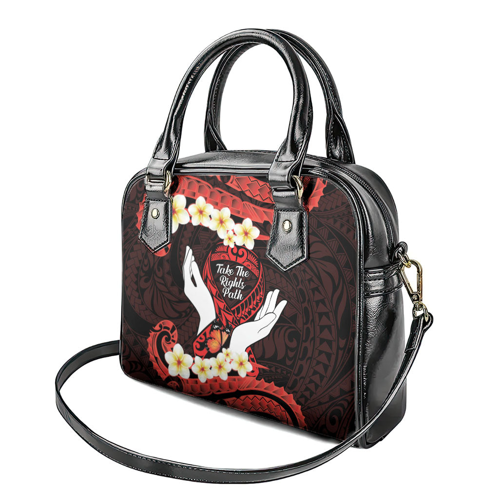 Polynesia AIDS Support Shoulder Handbag Take The Rights Path Polynesian Pattern