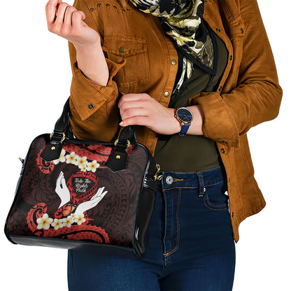 Polynesia AIDS Support Shoulder Handbag Take The Rights Path Polynesian Pattern
