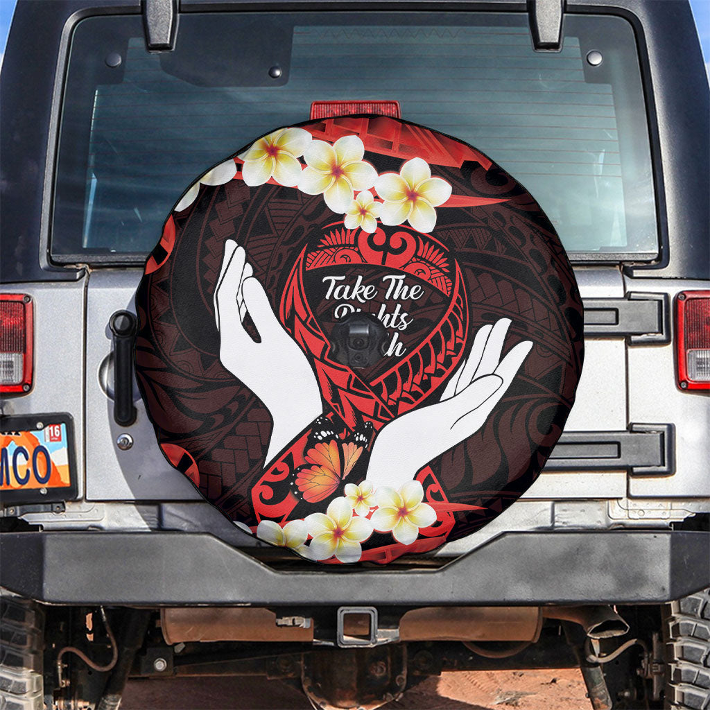 Polynesia AIDS Support Spare Tire Cover Take The Rights Path Polynesian Pattern