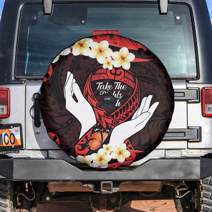 Polynesia AIDS Support Spare Tire Cover Take The Rights Path Polynesian Pattern