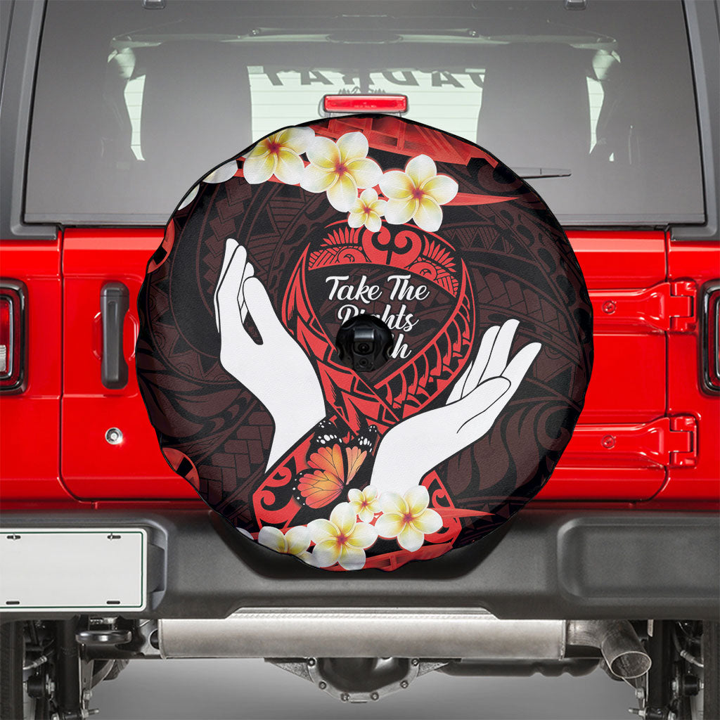 Polynesia AIDS Support Spare Tire Cover Take The Rights Path Polynesian Pattern