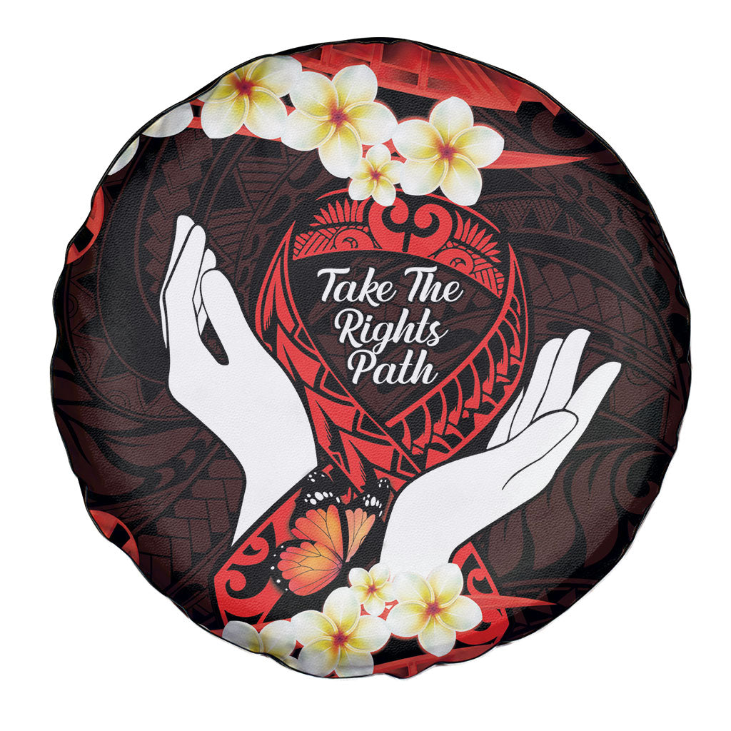 Polynesia AIDS Support Spare Tire Cover Take The Rights Path Polynesian Pattern