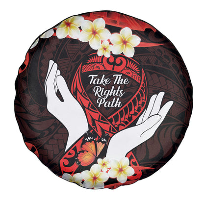 Polynesia AIDS Support Spare Tire Cover Take The Rights Path Polynesian Pattern