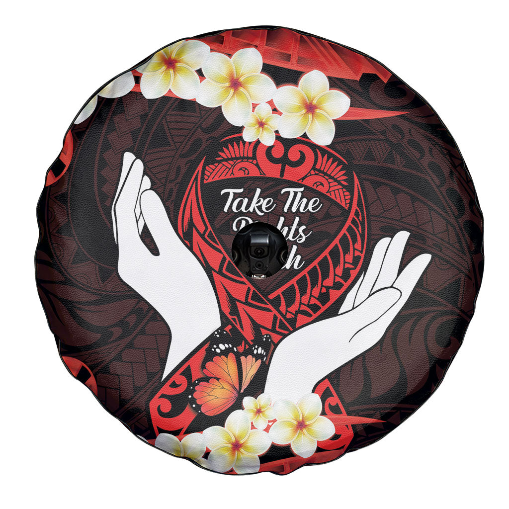 Polynesia AIDS Support Spare Tire Cover Take The Rights Path Polynesian Pattern
